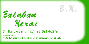balaban merai business card